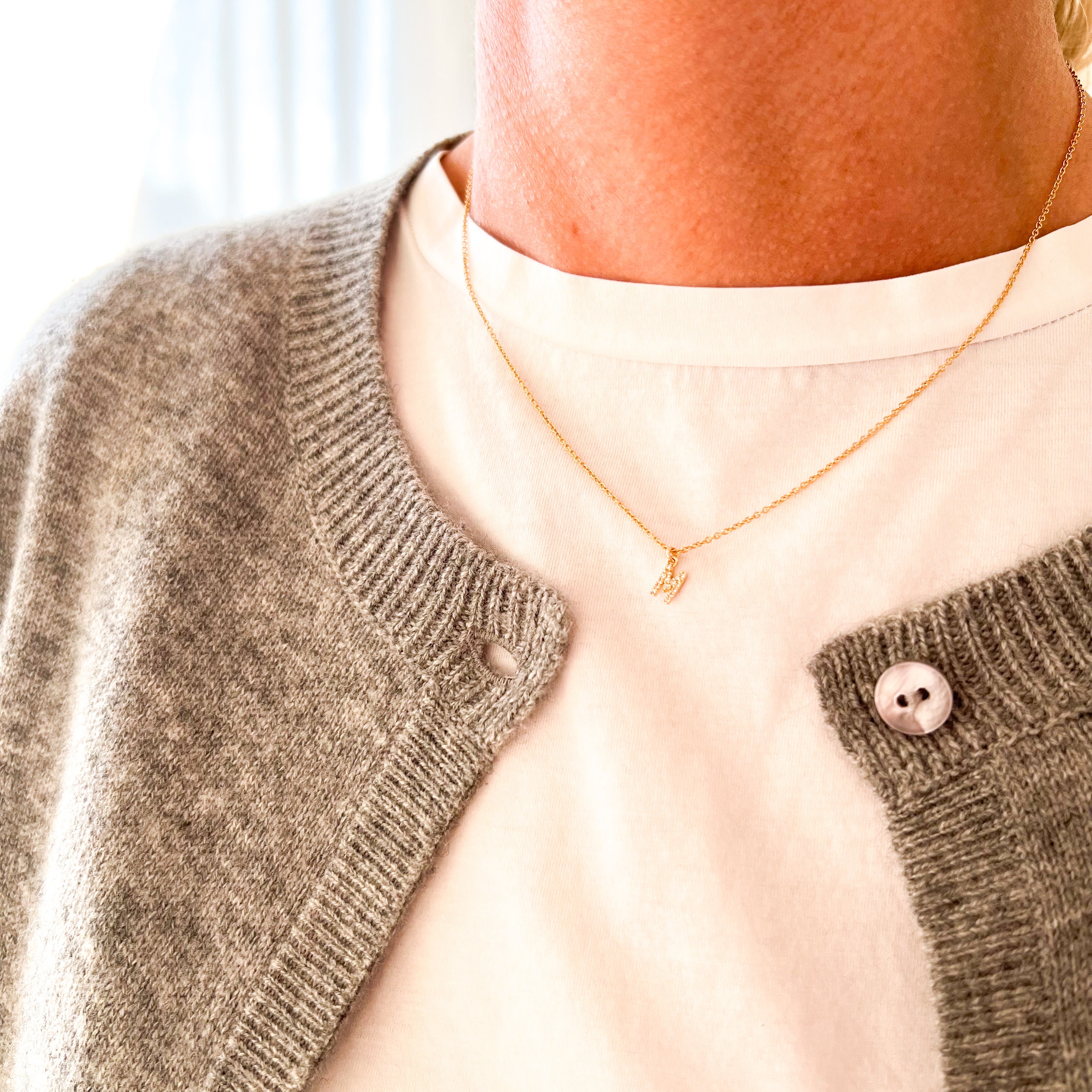 Love letter necklace gold discount