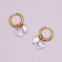 Lade das Bild in den Galerie-Viewer, Creolen PURPLE HEARTS
